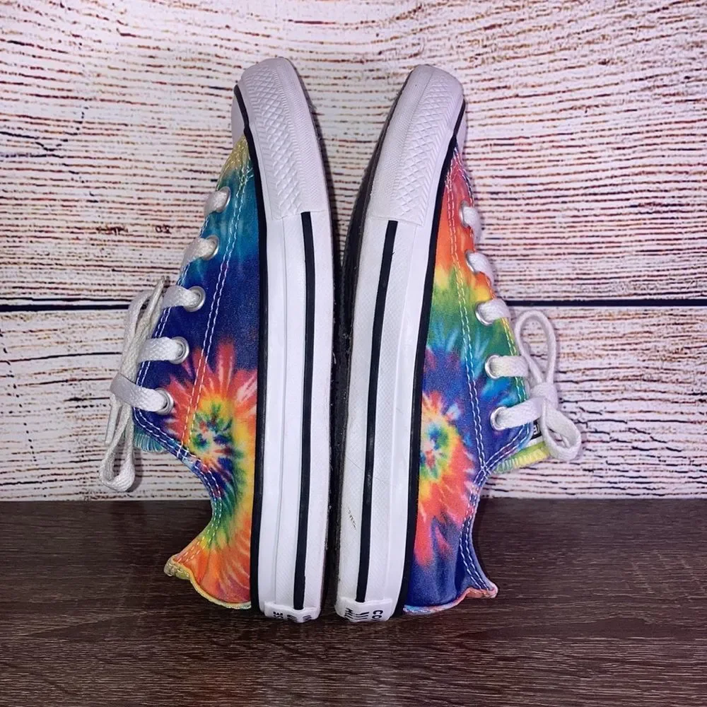 Low Top Converse Unisex Youth Size 12 Tie Dyed